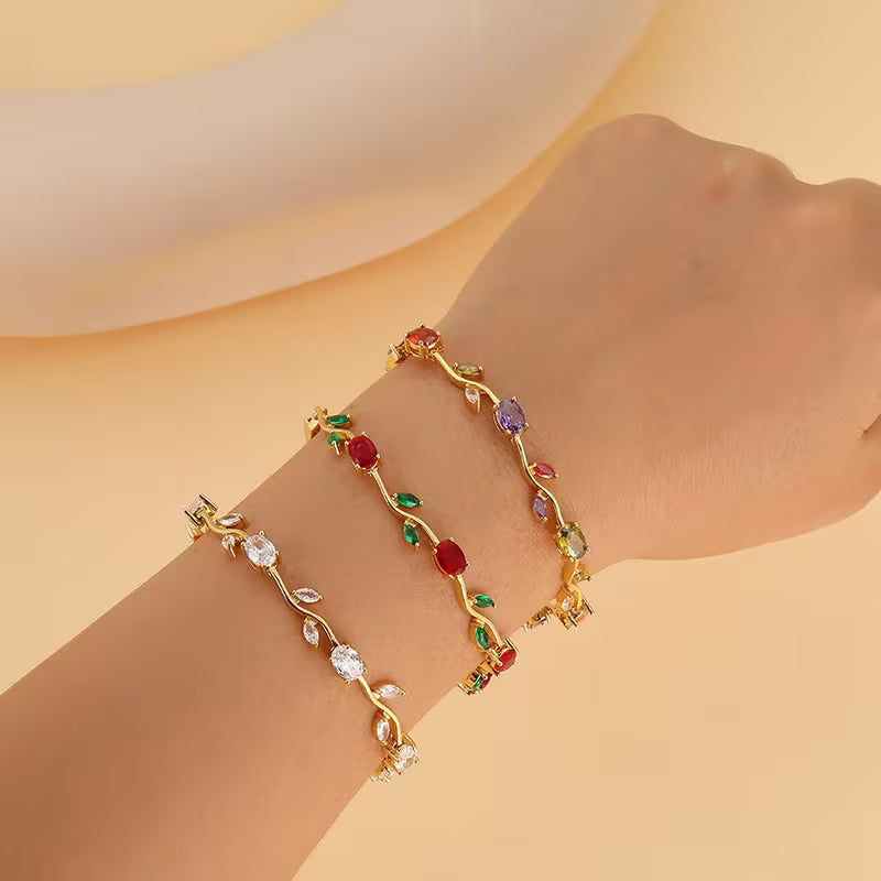 “Tulipan con circones” Pulsera exclusiva + box de regalo