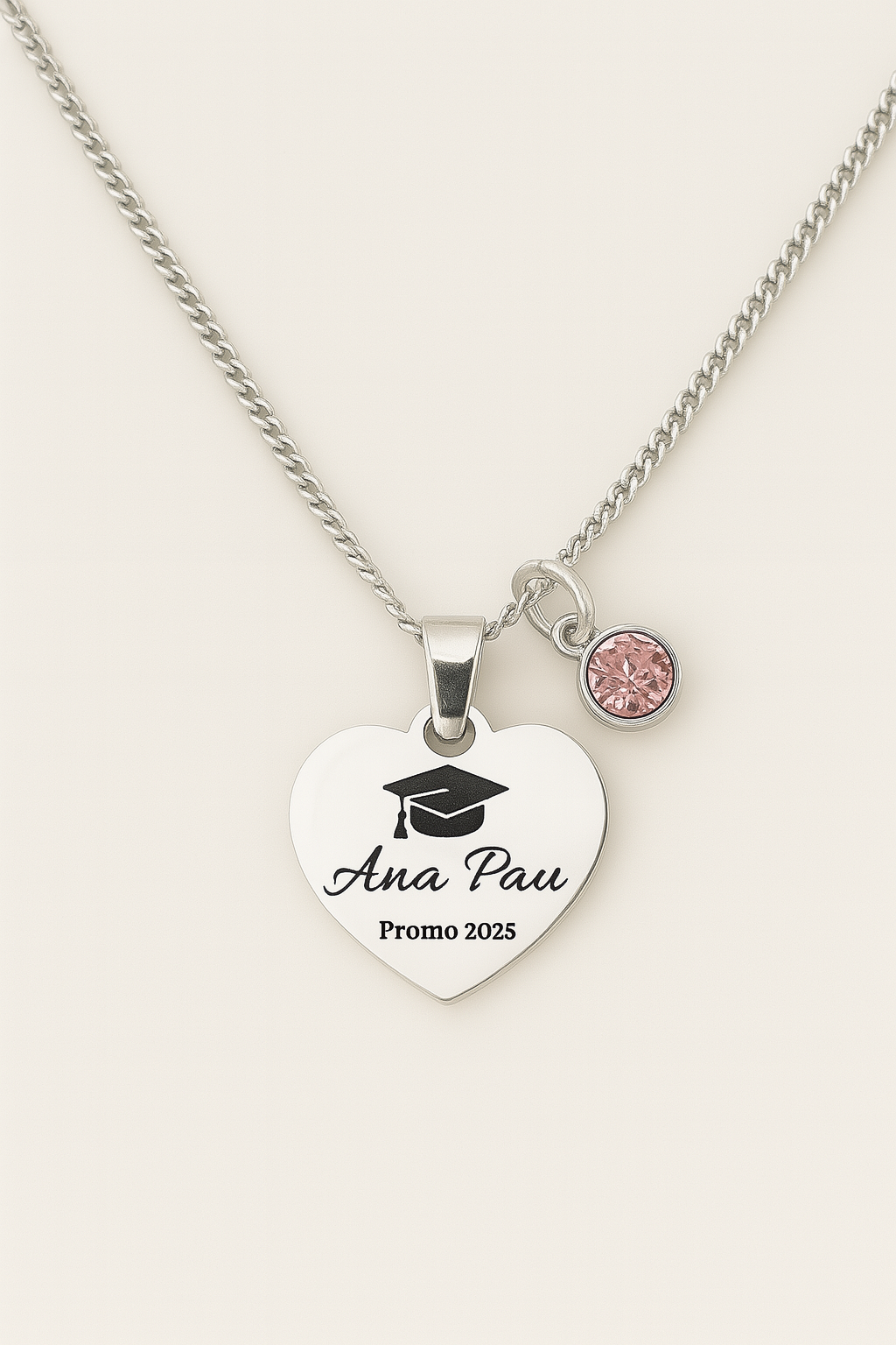 "Siempre en mi corazon" Collar Personalizado + Box de regalo