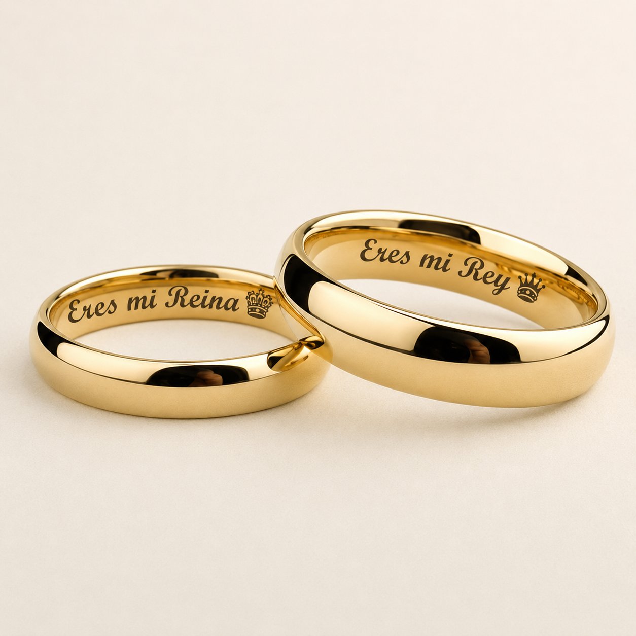“Nuestra Promesa” Anillos personalizados + box de regalo