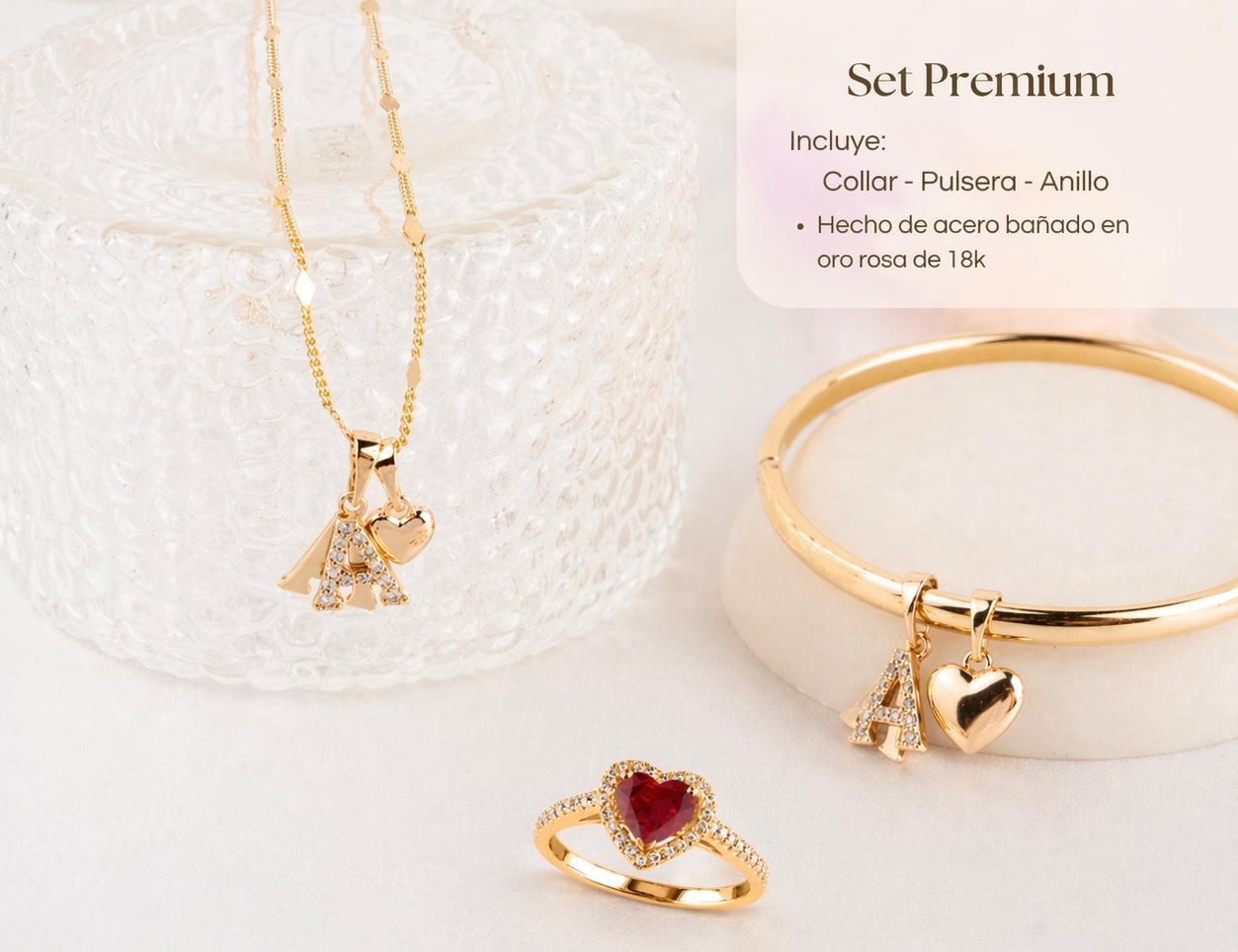 Set Completo Premium (Collar + Anillo + Pulsera)