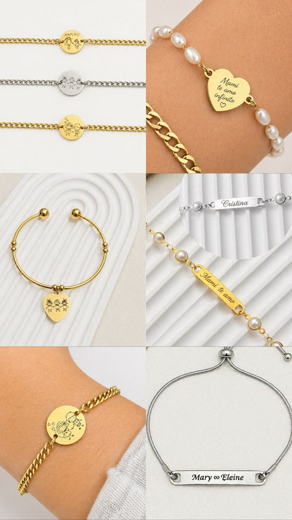 Pulsera Personalizada para Mamá + Box de regalo