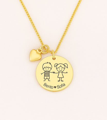 "Conexión Infinita" Collar circular personalizado + box de regalo